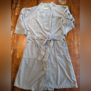 Vintage Men's Botany 500 Gray Lightweight Bathrobe One Size